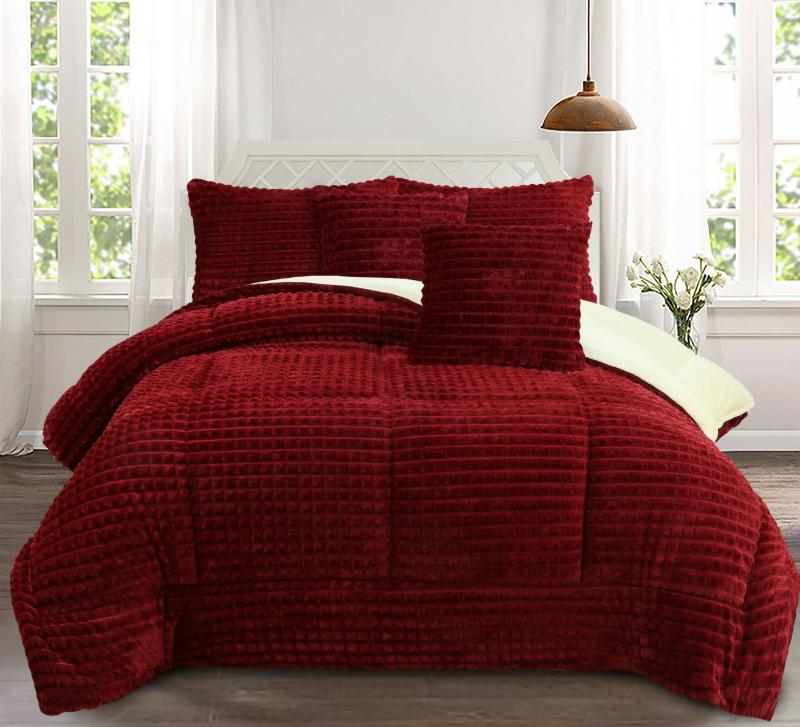 EDREDON IMPORTADO CAMA DOBLE 5 PIEZAS